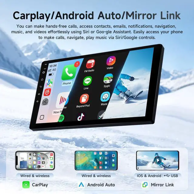 Alt view image 5 of 6 - Fast Boot Linux Car Stereo for Toyota Corolla 2003 2004 2005 2006 2007 2008, 9Inch IPS Screen for Corolla with Carplay Android Auto Backup Camera SWC (for Toyota Corolla 2003-2008)