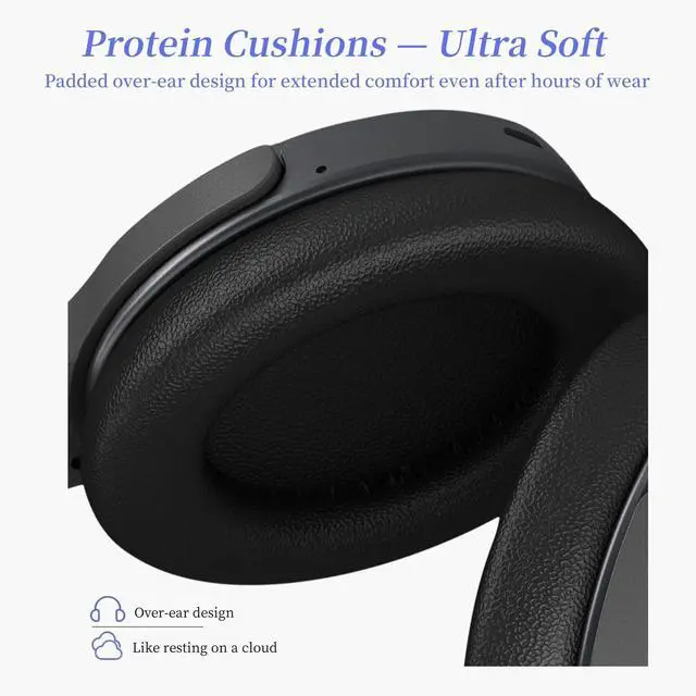 Alt view image 6 of 6 - Wireless TV Headphones for Seniors with Large Buttons, 15H Playtime & 0 Delay, 2.4GHz RF Transmitter Charging Dock, Bluetooth Over-Ear Headset, Fits Most TVs, Digital Optical(TOSLINK)/RCA/3.5mm Output