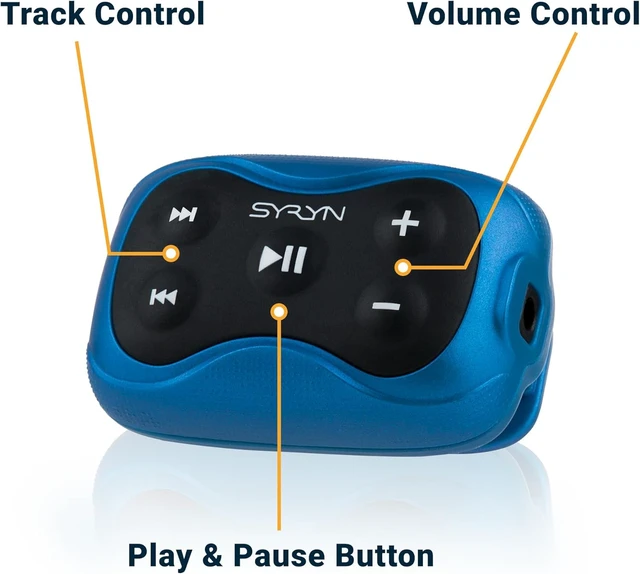 Alt view image 4 of 4 - 100% Waterproof SYRYN Flip Bundle for Swimming with Music | Enjoy Up to 2,000 Songs or 138 Hours of Audio | Drag and Drop MP3, AAC, M4a, FLAC Using PC or Mac | No Apple Music, No Spotify