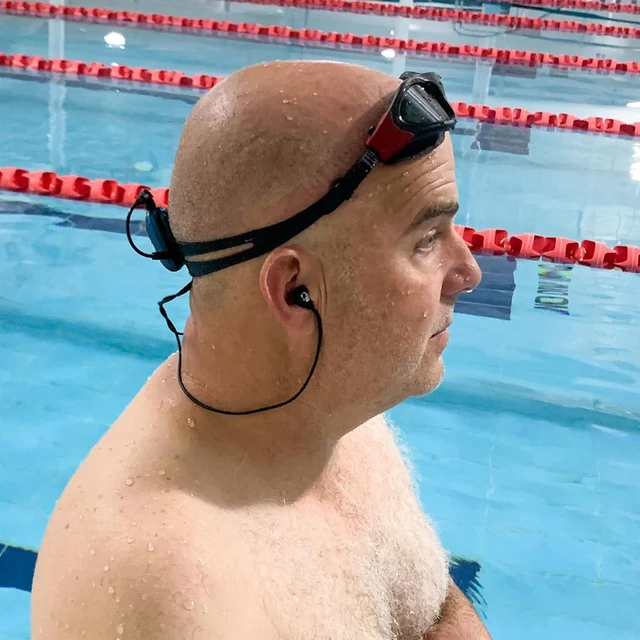 Alt view image 3 of 4 - 100% Waterproof SYRYN Flip Bundle for Swimming with Music | Enjoy Up to 2,000 Songs or 138 Hours of Audio | Drag and Drop MP3, AAC, M4a, FLAC Using PC or Mac | No Apple Music, No Spotify