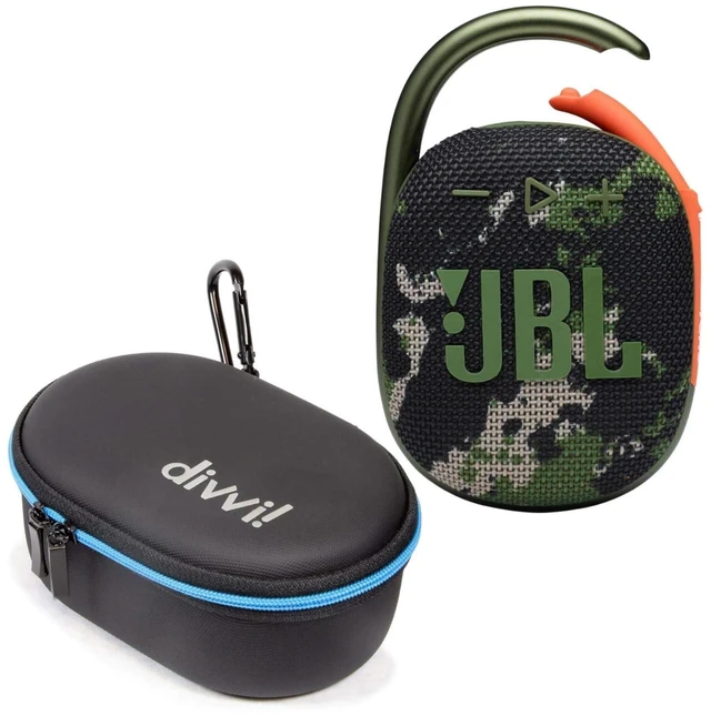 Main image of Clip 4 Portable Bluetooth Speaker (Camouflage) + Bundle with divvi! Protective Hardshell Case (Black)