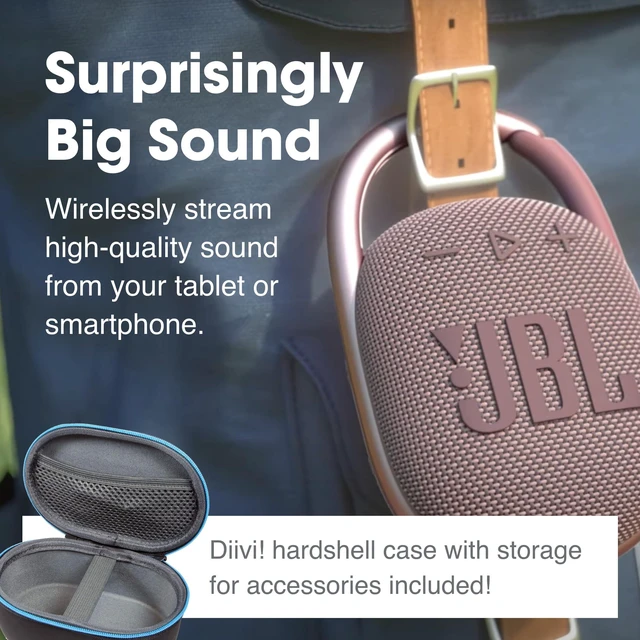 Alt view image 2 of 6 - Clip 4 Portable Bluetooth Speaker (Teal) + Bundle with divvi! Protective Hardshell Case (Black)