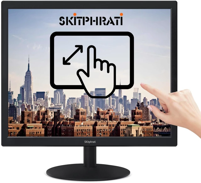Main image of 17" Square 1280x1024 10-Point Multi Touch Screen Monitor with HDMI, VGA, Type B Ports, 75Hz, 5:4 Aspect Ratio, VESA Wall Mountable, PC Touch Monitor for PC POS Machine Windows