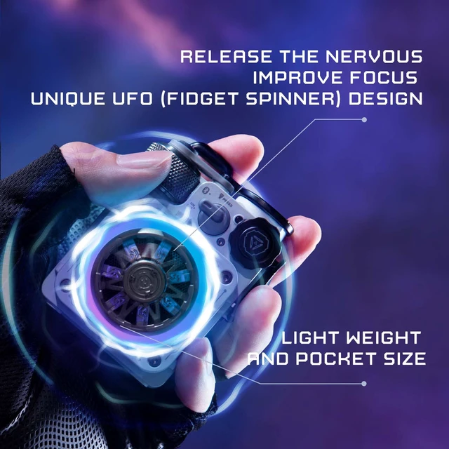 Alt view image 3 of 4 - Cyber Cube-Pro Bluetooth Speaker, Bluetooth 5.0, Portable Speaker with Fidget Spinner, Crystal Clear Sound with RGB Led Light Wireless Speaker, Waterproof Speakers for Indoor Outdoor