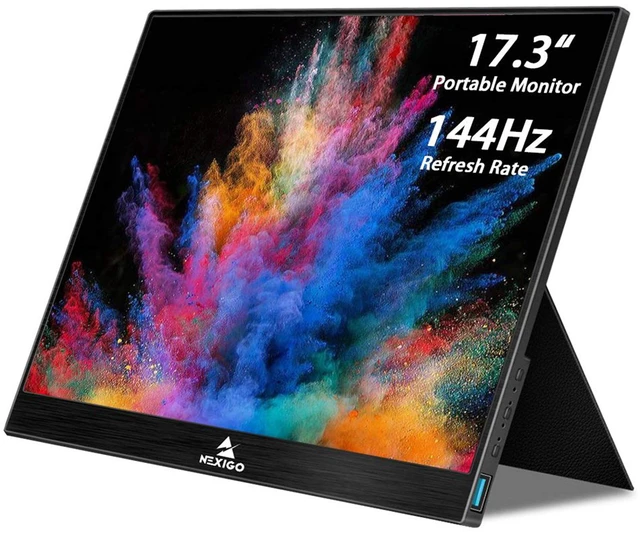 Main image of 144Hz 17.3 Inch Portable Gaming Monitor, FreeSync, G-SYNC Compatible, FHD IPS Computer Display, Eye Care Screen with HDMI/Type C for Laptop PC/MAC/Surface/PS4/PS5/Xbox/Switch, with Smart Cover