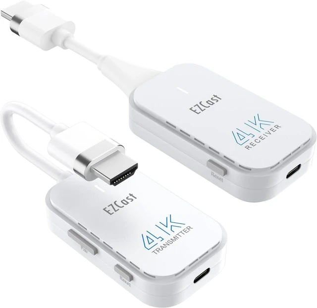 Main image of Wireless HDMI Transmitter & Receiver, 4K 30Hz, Works with All TVs (Smart & Non-Smart), Screen Mirroring & Extending for Laptop/PC/PS5, 30m Range