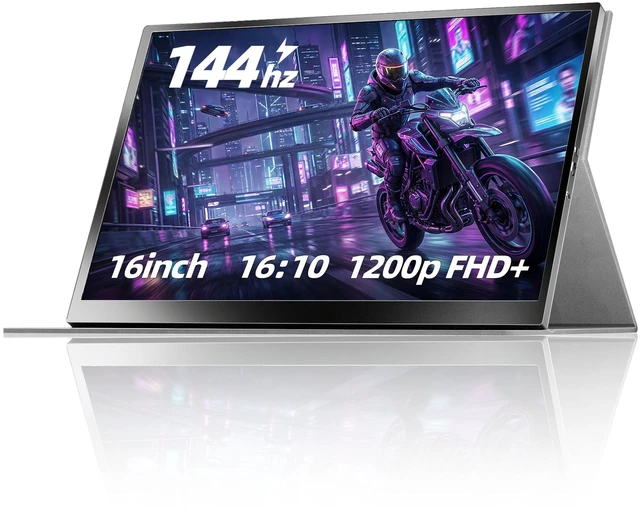 Main image of 16" Portable Gaming Monitor 144Hz 1920x1200 IPS HDR USB-C Ultra-Smooth Gaming Monitor Low Blue Light & Flicker-Free Second Screen for Laptop MacBook PC PS5 Xbox Switch