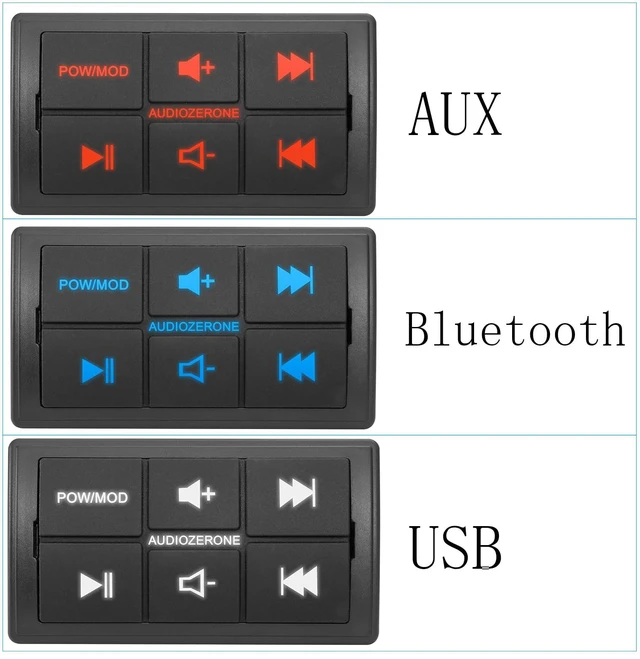 Alt view image 4 of 7 - Marine Bluetooth Amplifier car Audio System Waterproof Multi-Function Remote Class D Amp ATV UTV Amp 4 Channel Output (Balck)