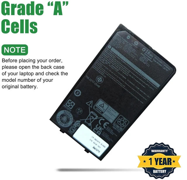 Alt view image 4 of 4 - WV9RV 451-BDHV Laptop Battery Replacement for Dell Latitude 7030 Rugged Extreme Tablet Pro Rugged 10 Tablet RA00260 Series WCKPX 0WCKPX 34NWX 034NWX VM2HR WCKPX CPX-WCKPX 7.8V 18Wh 2307mAh