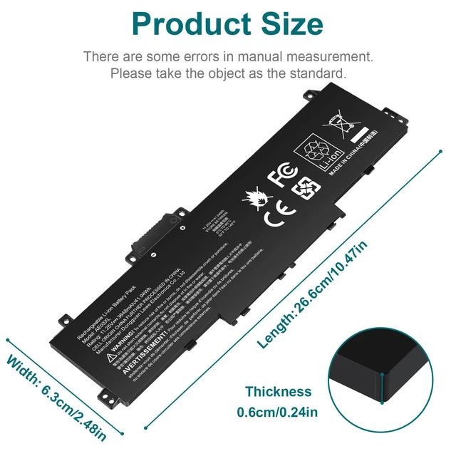 Alt view image 2 of 7 - AE03XL Laptop Battery Replacement for HP 240 245 246 250 255 256 G10 Series 14-EE 14-EP 14-EM 15-FC 15-FD Series AE03041XL N21969-005 N20951-171 HSTNN-OB3E HSTNN-0B3E TPN-DB1N