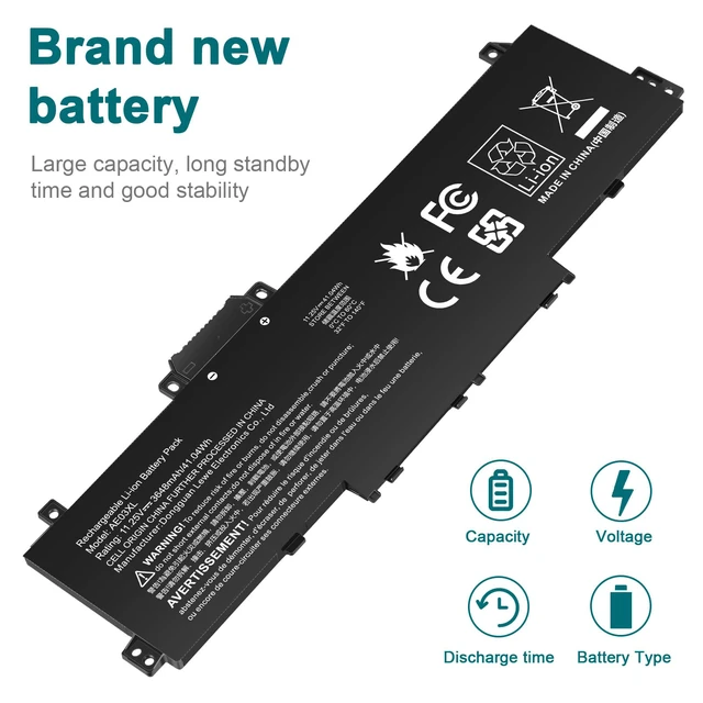 Alt view image 4 of 7 - AE03XL Laptop Battery Replacement for HP 240 245 246 250 255 256 G10 Series 14-EE 14-EP 14-EM 15-FC 15-FD Series AE03041XL N21969-005 N20951-171 HSTNN-OB3E HSTNN-0B3E TPN-DB1N