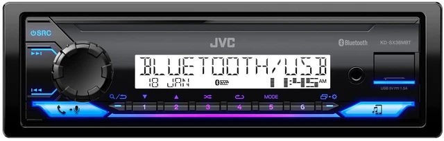 Main image of KD-SX38MBT Car Stereo with Bluetooth, 4-Ch Marine Radio Receiver, AM/FM Single Din Radio, Aux-in, USB, Streaming, RGB Illumination, Use as in-Dash ATV, Truck Radio or Boat Stereo