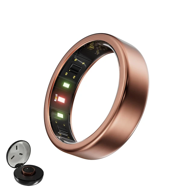 Main image of Titanium Smart Ring for Women & Men, Ultra-Light Sleep Tracker with Heart Rate & SpO2 Monitoring, No Subscription, Comfortable for Everyday Wear (Rose Gold 9)
