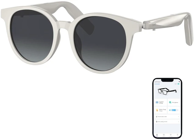 Main image of AI Glasses for Men & Women, Low Bridge Fit, Smart Sunglasses Powered by ChatGPT with 74-Language Translation, Bluetooth 5.4, 11H Music/9H Call, UV400 & Polarized Lenses for Travel & Daily Use