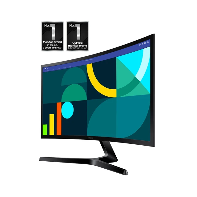 Alt view image 2 of 4 - 24" Essential S3 (S36GD) Series FHD 1800R Curved Computer Monitor, 100Hz, Game Mode, Advanced Eye Comfort, HDMI and D-sub Ports, LS24D366GANXZA