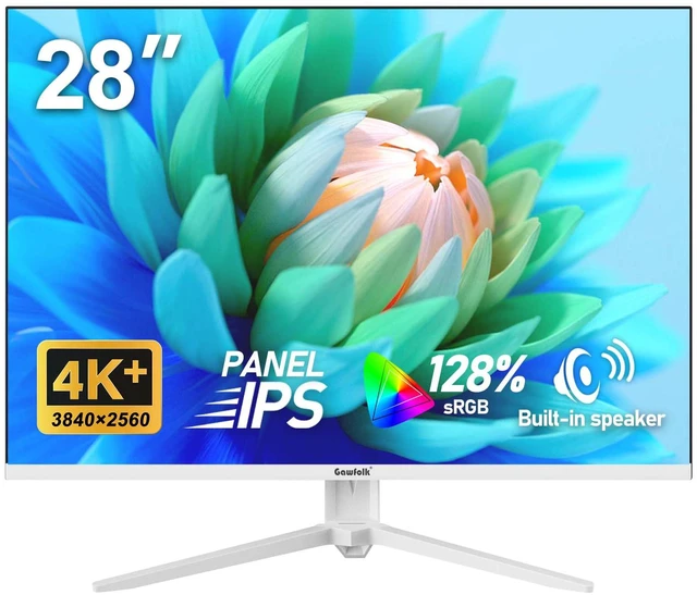 Main image of 28 inch UHD 4K Computer Monitor, IPS Ultra HD (3840×2560p) Screen, 3:2, 1.07 Billion Colours, 128% sRGB, Built-in Speakers, 178° Wide Viewing Angle DisplayPort 1.4 & HDMI 2.0, White
