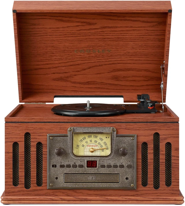 Main image of CR704B-PA Musician 3-Speed Turntable with Radio, CD/Cassette Player, Aux-in and Bluetooth, Paprika
