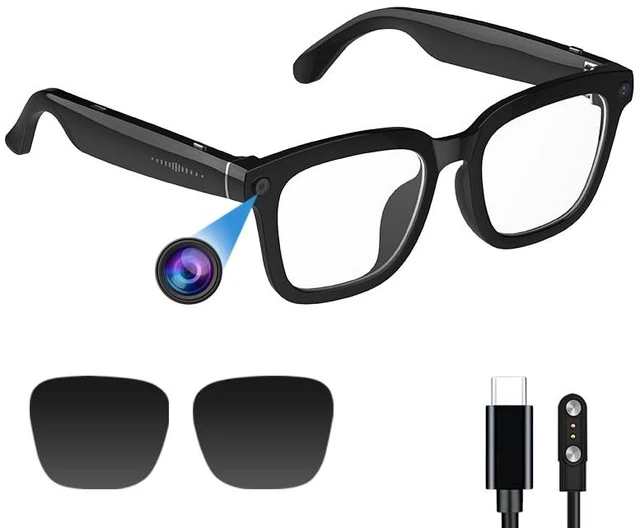 Main image of AI smart Camera Glasses: HD 1080P Video Recording and Photo Taking, Translation, Assistant Conversation, Suitable for Outdoor and Indoor, Cycling, Hiking Travel (Transparent Anti-Blue Light)
