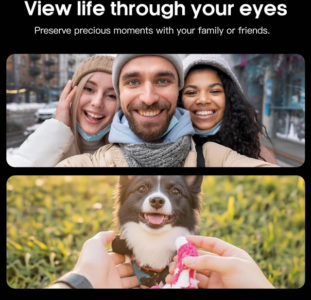 Alt view image 4 of 4 - AI Smart Camera Glasses for Men Women, 4K Photography,1080P HD Video Recording,Real-Time Translation, Open-Ear Audio,Voice Assistant, Lightweight