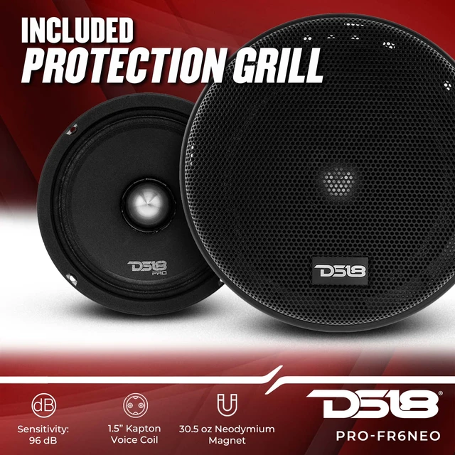 Alt view image 3 of 4 - PRO-FR6NEO Loudspeaker- 6.5", Full-Range, Silver Aluminum Bullet, 450W Max, 225W RMS, 4 Ohms, Neodymium Magnet - The Most Elegant Neodymium Full Range Loudspeakers Available,Black,PROFR6NEO