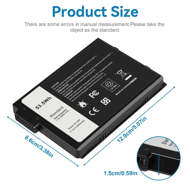 Alt view image 3 of 4 - XVJNP Laptop Battery Replacement for Dell Latitude 5430 7330 Rugged Latitude Series P148G P148G001 P149G P149G001 6JRCP 06JRCP M0TN3 0M0TN3 KD1CT 451-BCWQ