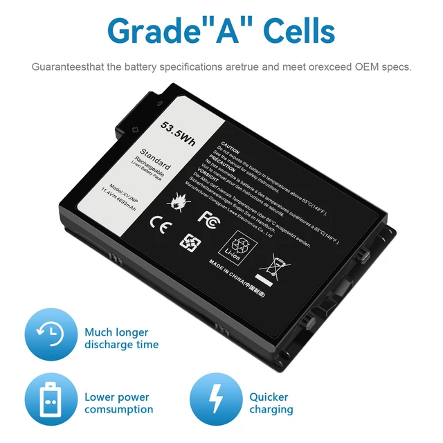 Alt view image 4 of 4 - XVJNP Laptop Battery Replacement for Dell Latitude 5430 7330 Rugged Latitude Series P148G P148G001 P149G P149G001 6JRCP 06JRCP M0TN3 0M0TN3 KD1CT 451-BCWQ