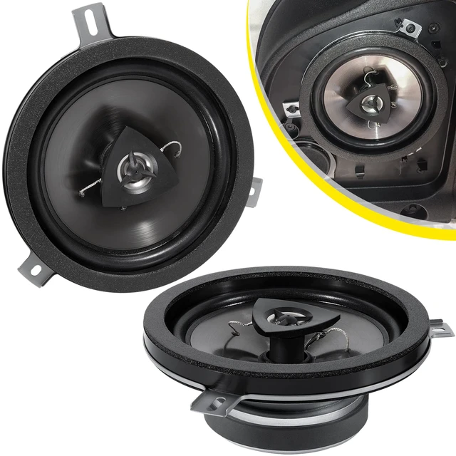 Main image of 2 Pack Speaker Upgrade For 2007-2018 Jeep Wrangler JK JKU & Grand Cherokee, Commander, Liberty, Dodge Challenger, Durango, Dakota, Nitro, Chrysler 6.5 Inch 2-Way Car Audio Speaker Replace OEM 77KICK10