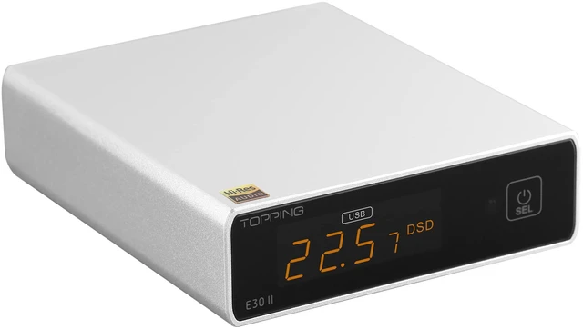 Main image of Topping E30 II DAC Preamp - DAC for USB/Coax/Opt Inputs RCA HiFi Stereo Digital Audio Decoder(Sliver)