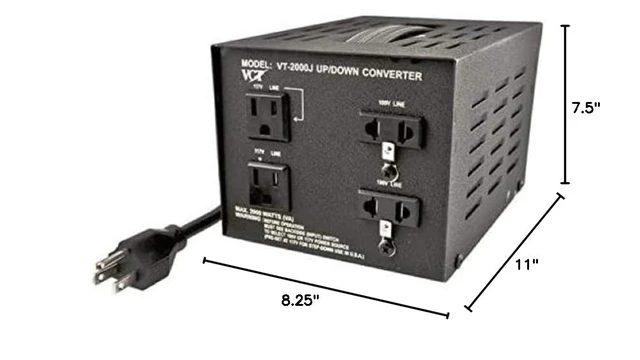 Alt view image 2 of 2 - VT-2000J - Japanese Step Up/Down Voltage Transformer Converts Japan 100 Volts To 110V OR Vice Versa - 2000 Watt