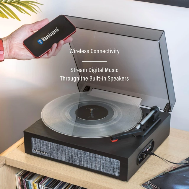 Alt view image 3 of 4 - CR6042A-BK Scout 3-Speed Bluetooth Turntable with Built-in Speakers, Black