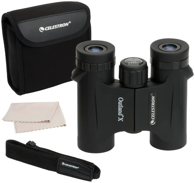 Main image of Outland X 10x25 Compact Binoculars for Hiking & Travel Pocket-Sized Performance Binocular, 10x Magnification, Rubber-Armored Body, Waterproof, BaK-4 Prisms, Multi-Coated Optics