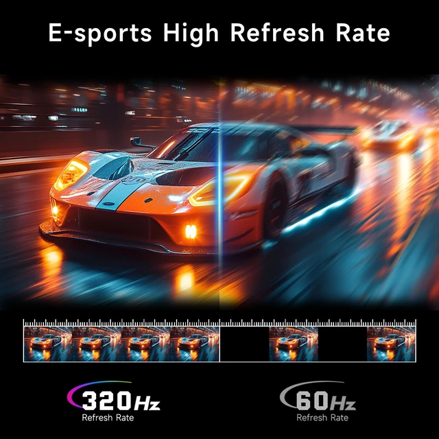 Alt view image 2 of 4 - 24.5 inch 320Hz/300Hz/240Hz Gaming Monitor, FHD 1080p Computer Monitor, 1ms, IPS Panel, Adaptive sync, NTSC 85%, sRGB 120%, Ultra Slim, DP x2, HDMI x2, VESA, with DP Cable up to 320Hz