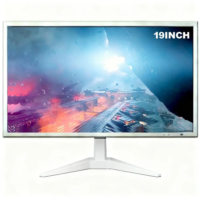 Main image of 19-inch Full HD 75Hz Small Thin Monitor for laptops White, Computers and desktops, HD+ 1440 x 900p, Anti-Glare, LED Display, VGA/HDMI Connection