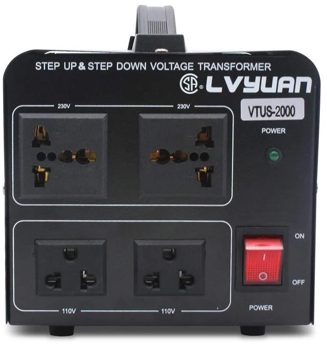 Main image of Voltage Transformer Converter 2000 Watt Step Up/Down Convert from 110-120 Volt to 220-240 Volt and from 220-240 Volt to 110-120 Volt