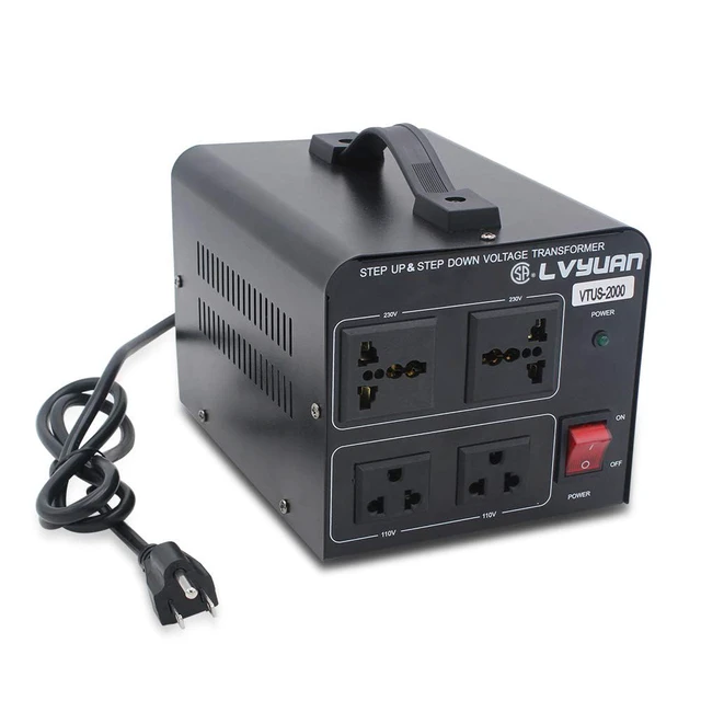 Alt view image 3 of 7 - Voltage Transformer Converter 2000 Watt Step Up/Down Convert from 110-120 Volt to 220-240 Volt and from 220-240 Volt to 110-120 Volt