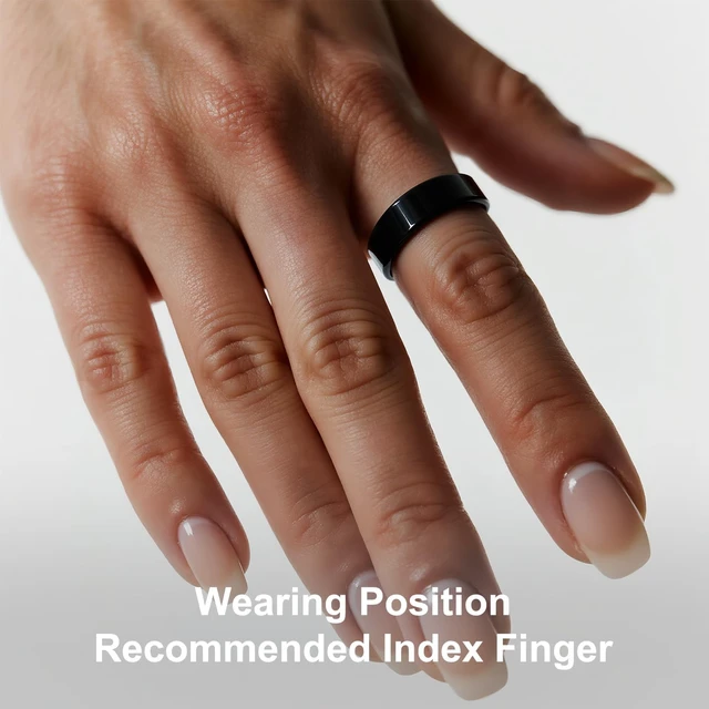 Alt view image 4 of 4 - Titanium Smart Ring, Sleep & Activity Tracking Ring with Heart Rate, HRV, Stress Insights, 7-Day Battery Life, No Subscription, IP68 Waterproof, iOS & Android Compatible (Black, 7)