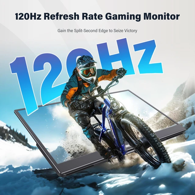 Alt view image 2 of 4 - 15.6-Inch Portable Monitor, 120Hz 2K QHD, USB-C/HDMI, Thin & Light Travel Monitor for Laptop/Switch/PS5/Xbox (Adapter Not Included)
