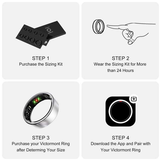 Alt view image 2 of 4 - Titanium Smart Ring, Sleep & Activity Tracking Ring with Heart Rate, HRV, Stress Insights, 7-Day Battery Life, No Subscription, IP68 Waterproof, iOS & Android Compatible (Silver, 9)
