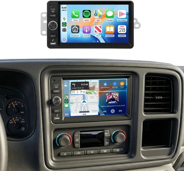 Main image of DSP 8CORE 4G+64G Radio for Chevy Silverado SSR Tahoe 2003-2006,GMC Siera Yukon 2003-2006,Hummer H2 2003-2007 Wireless Carplay Android Auto,5.0Bluetooth 46EQ,1280P Touchscreen,FM/RDSCamera