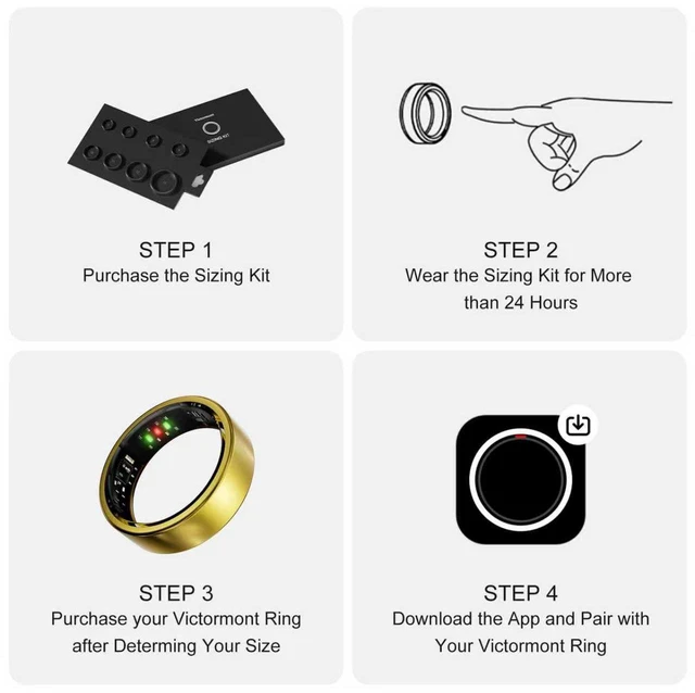 Alt view image 2 of 4 - Titanium Smart Ring, Sleep & Activity Tracking Ring with Heart Rate, HRV, Stress Insights, 7-Day Battery Life, No Subscription, IP68 Waterproof, iOS & Android Compatible (Gold, 10)