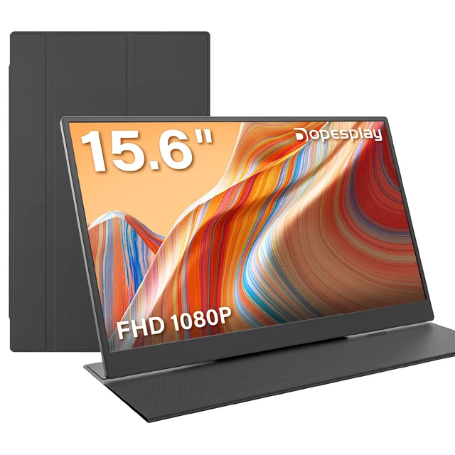Main image of Portable Monitor with Carry Case, 15.6" FHD 1080P IPS Travel Monitor for Laptop, Foldable Stand Included USB-C Screen Extender for Laptop Mac PC Phone Xbox PS4/5 Switch