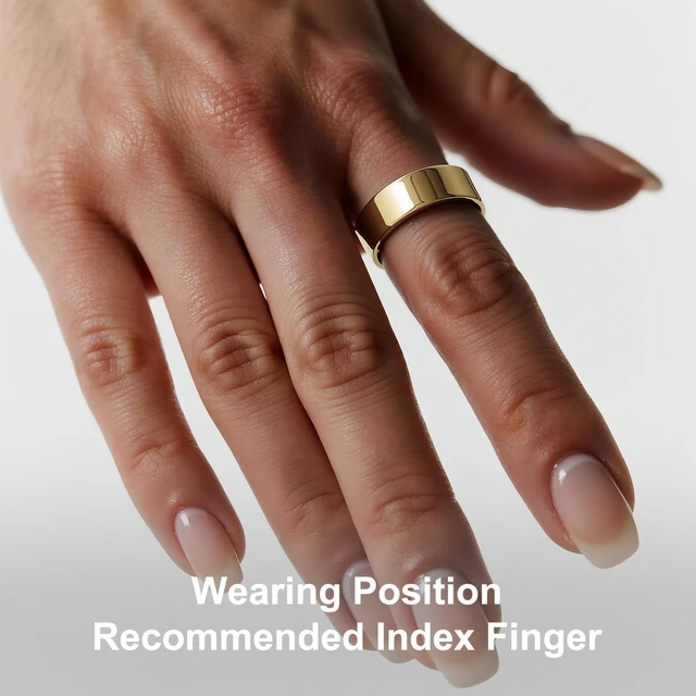 Alt view image 3 of 4 - Titanium Smart Ring, Sleep & Activity Tracking Ring with Heart Rate, HRV, Stress Insights, 7-Day Battery Life, No Subscription, IP68 Waterproof, iOS & Android Compatible (Gold, 10)