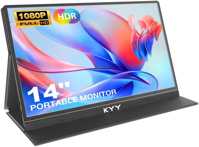 Main image of Portable Monitor 14' FHD 1080P - Ultra-Slim Portable Laptop Monitor Computer Display with Type-C HDMI Speakers for Laptop PC Phone Mac PS4 PS5 Xbox Switch