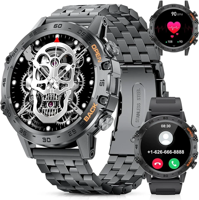Main image of Military Smart Watch for Men(Answer/Dial Calls),1.39''HD Touchscreen,100 Sports Modes, 5ATM Waterproof Fitness Watch,with Blood Pressure/Heart Rate/SpO2 Smart Watch for Android/iOS