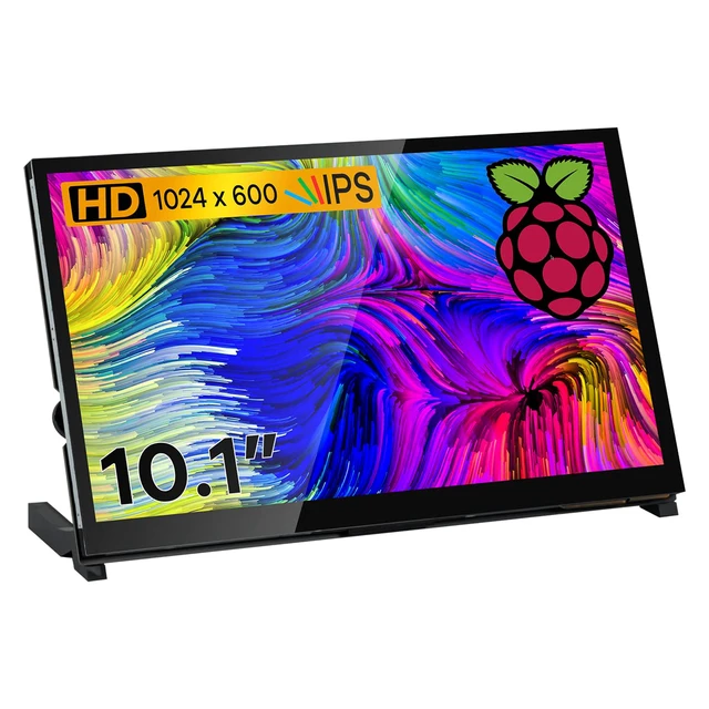 Main image of 10.1" IPS LCD Capacitive Touch Screen HDMI Display Portable Monitor 1024X600 Built-in Dual Speakers for Raspberry Pi 5/4/3 Xbox PS4 Windows 7/8/10