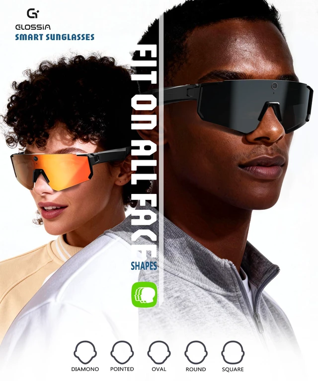 Alt view image 4 of 4 - AI Ultra Pro Smart Glasses: 4K Wearable Camera with 6-Axis EIS Stabilization, ChatGPT-4o Voice Assistant, IP66 Waterproof Sport Sunglasses, Dual-Mic ENC Noise Cancelling Obsidian Crimson Ice