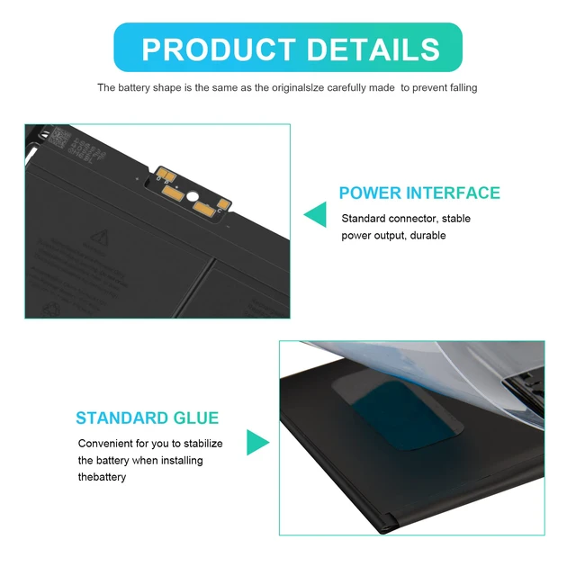 Alt view image 4 of 4 - A1527 Battery for A1534 Battery (Early 2015 2016 Mid 2017) Fit for MacBook8,1 9,1 10,1 A1534 MacBook Rtina 12 inch 12 Inch Retina EMC 2746 2991 3099 MNYG2 MLHA2 MNYF2 MF855 MF865 MK4M2 MJY32 661-02267