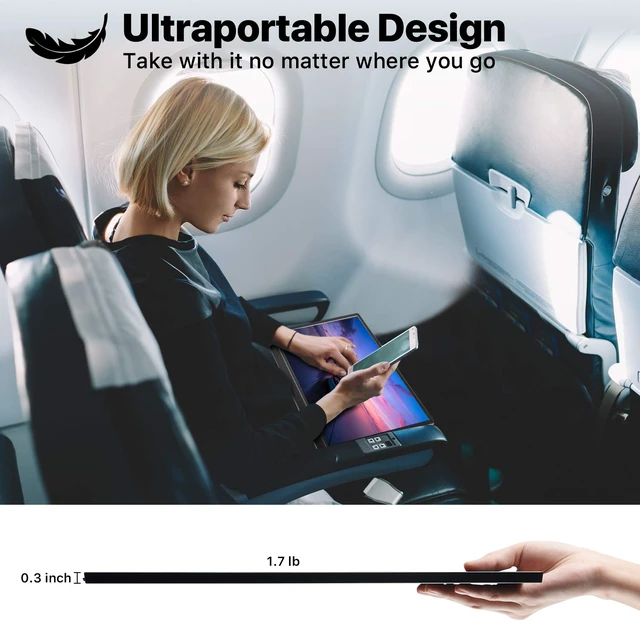 Alt view image 7 of 7 - Portable Monitor 15.6'' FHD 1080P Portable Laptop Monitor USB C HDMI Gaming Monitor