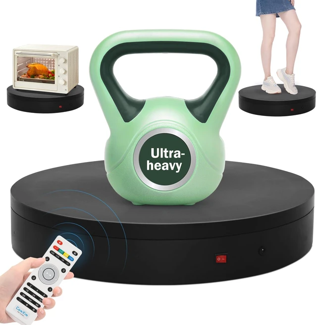 Main image of 15.8In Remote Large Motorized electric turntable Rotating platform Photography Turntable Motorized lazy susan Base giratoria para for Photography,3D Scanner,Heavy duty display(Load Range:220~500lbs)