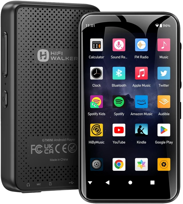 Main image of Android MP3 Player with WiFi & Bluetooth, G7 Mini 4 Touchscreen MP4 Player with Spotify & Streaming Apps, Portable Music Player, Audiobooks, Travel, Expandable Storage (64GB, Black)